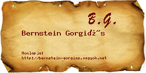 Bernstein Gorgiás névjegykártya